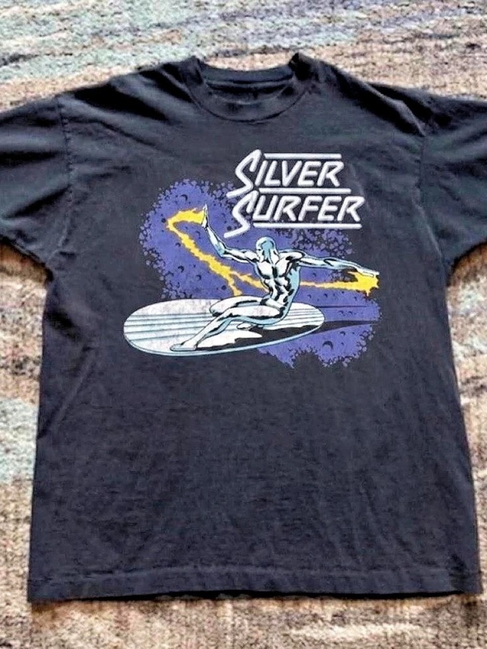 Marvel Silver Surfer graphic tee in Black